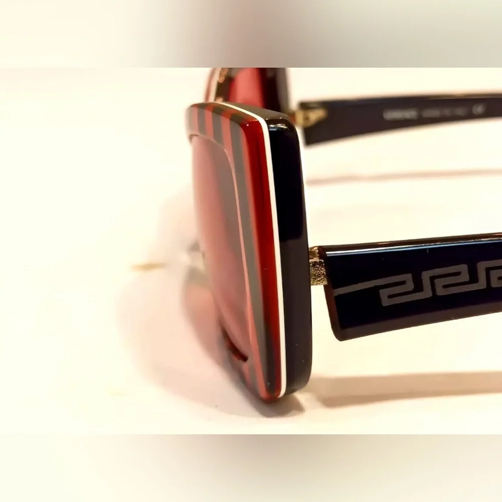 VERSACE Black/Pink‎ Stripe Sunglasses MOD GV3 | PRELOVED!!💓🖤🕶️☀️